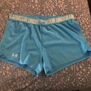 Women’s Under Armour Play Up Shorts- blue